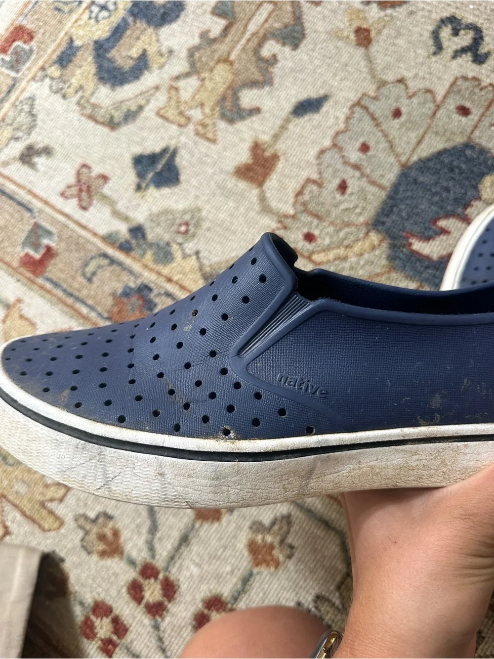 Mens Native Water Slip On Navy Shoes sz 12